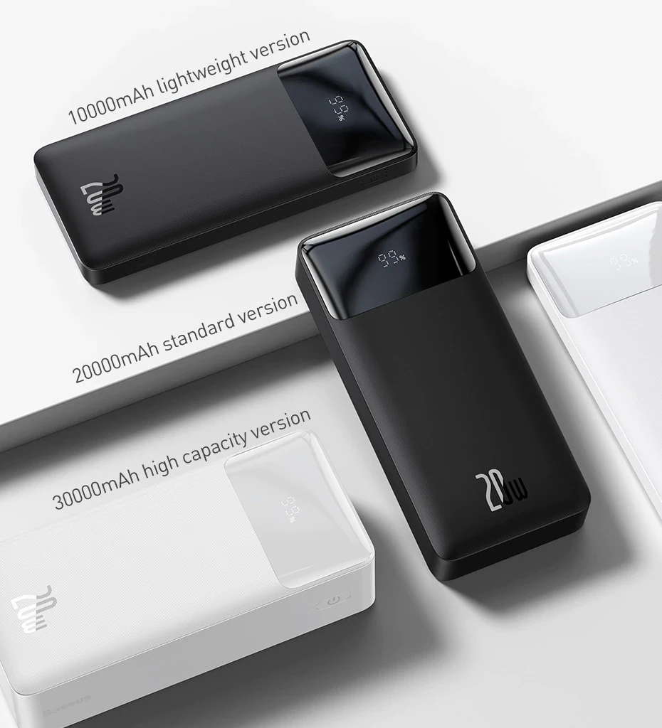 Baseus Bipow 10000mAh 20W Digital Display Power bank Black