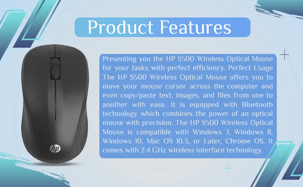 HP Mouse Wireless S500 Black