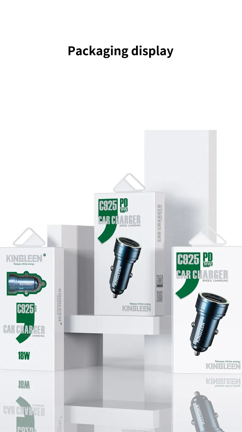 Kingleen 18W PD+QC 3.0 Fast Car Charger C925i