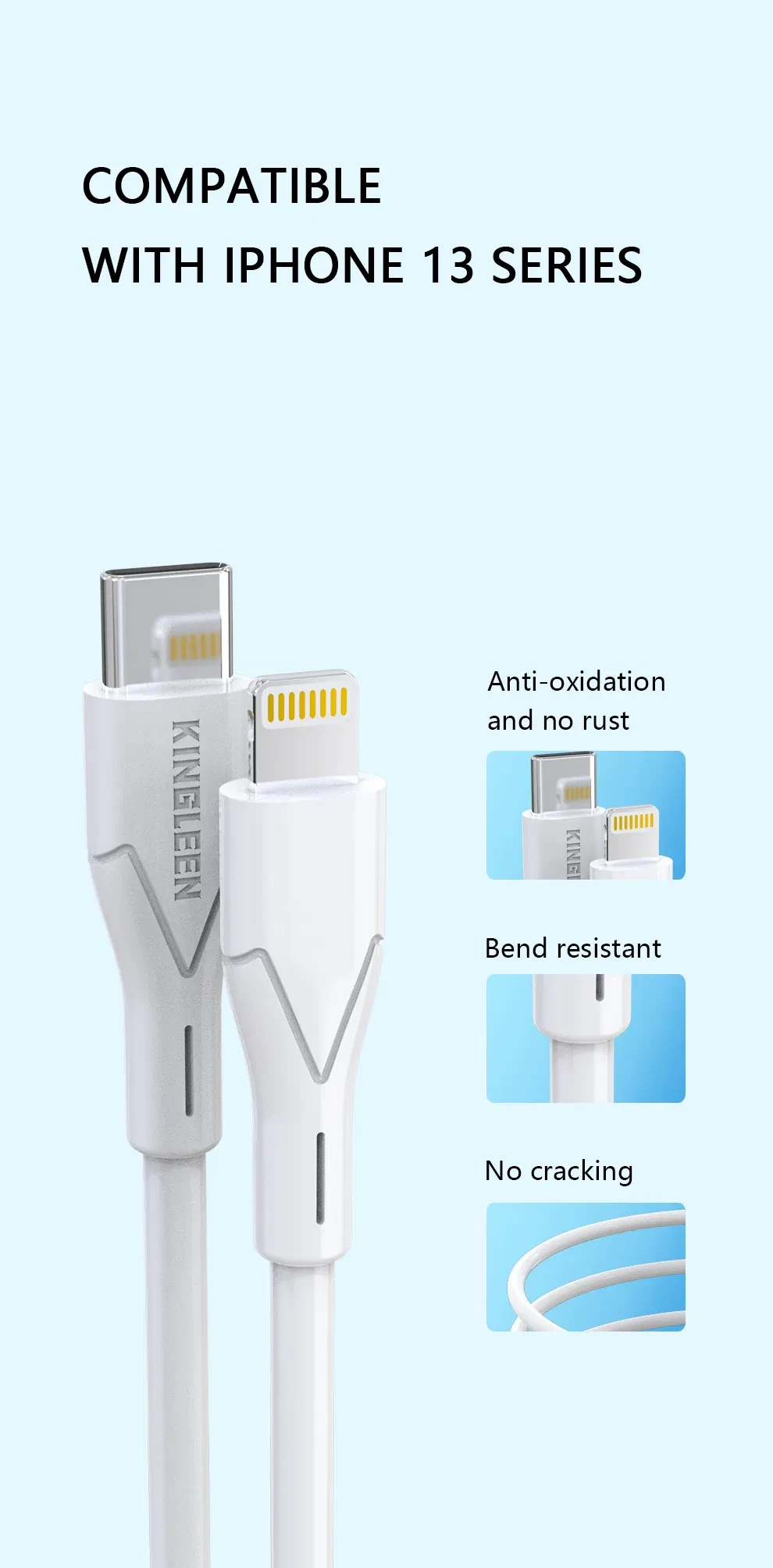 KINGLEEN TYPE C TO IPHONE PD 20W DATA CABLE K52P
