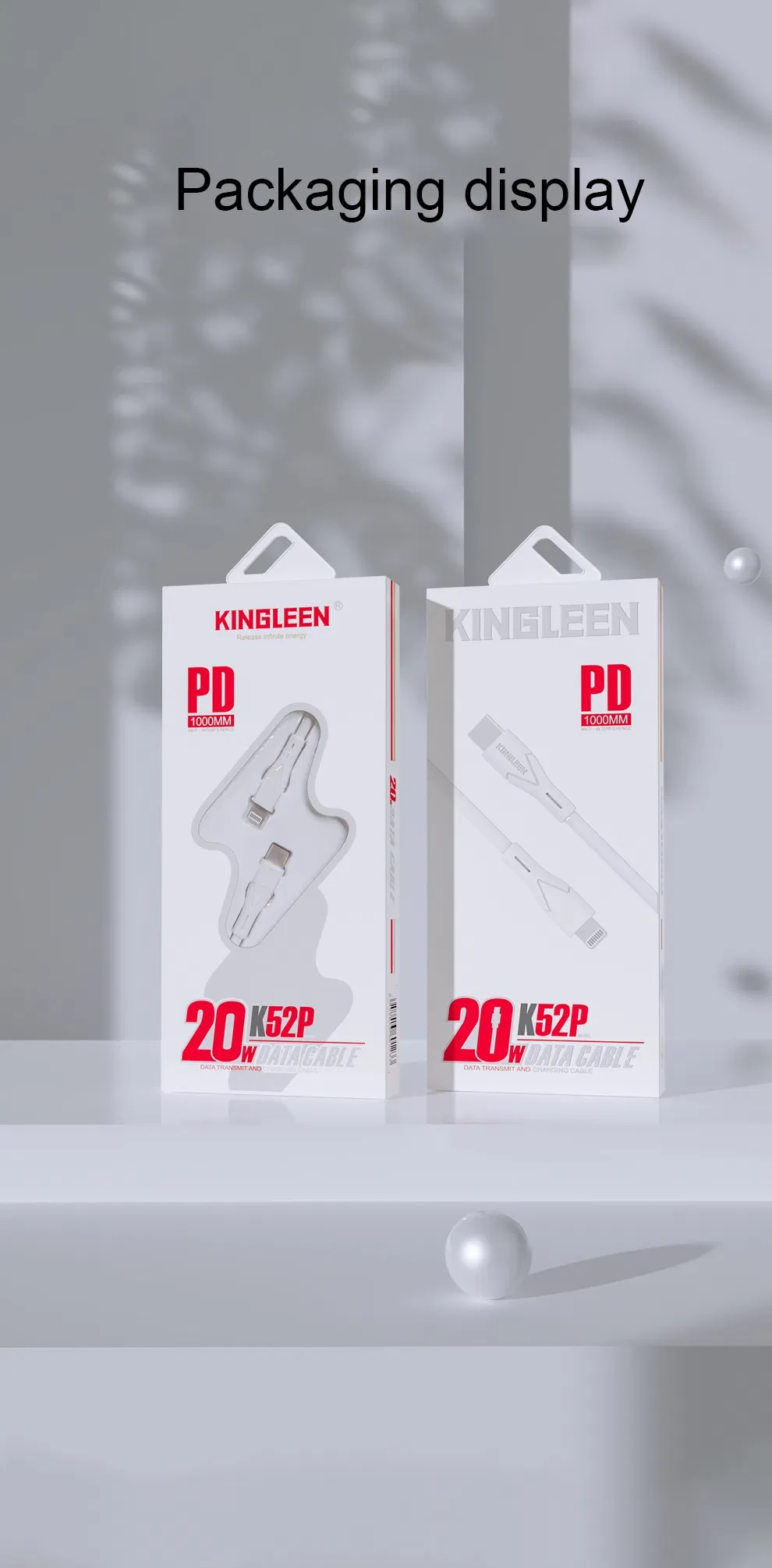KINGLEEN TYPE C TO IPHONE PD 20W DATA CABLE K52P