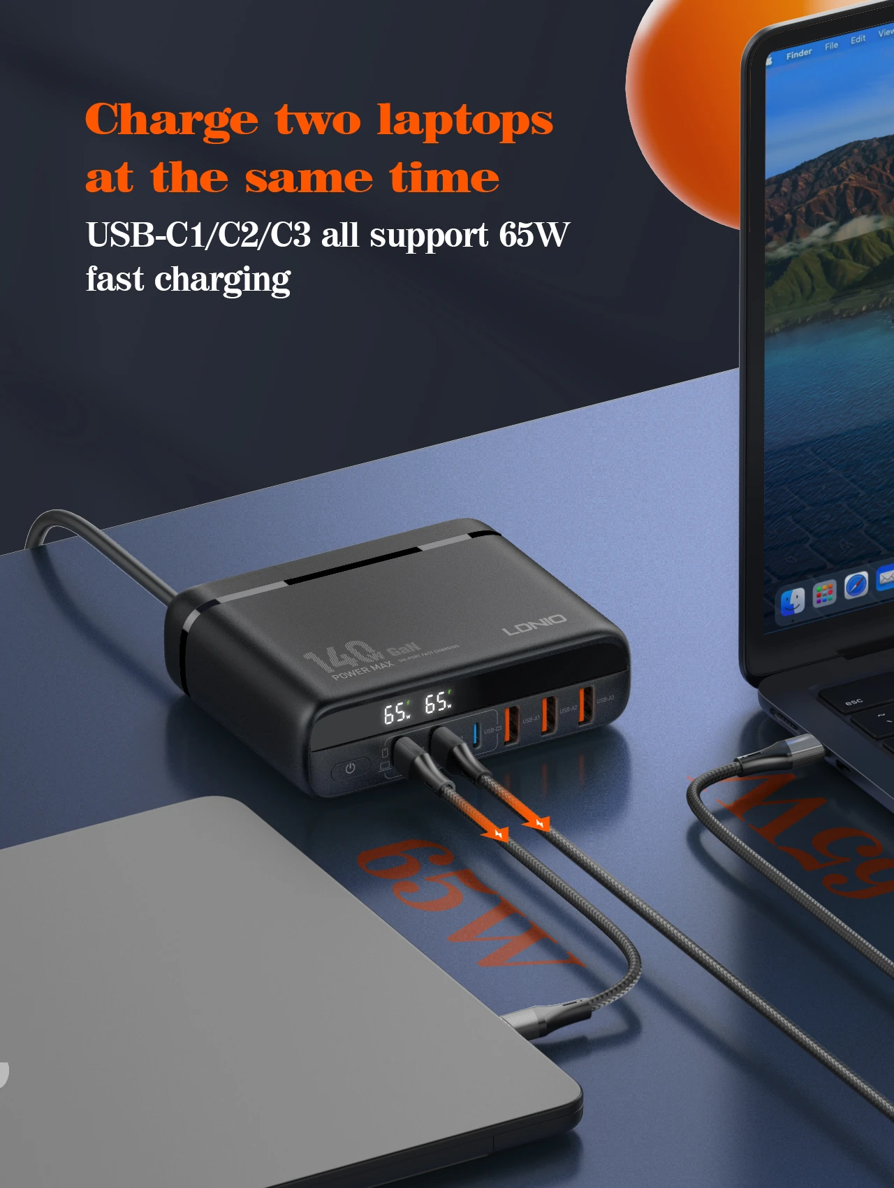 LDNIO 140W GaN Super Fast Desktop Charger A6140C
