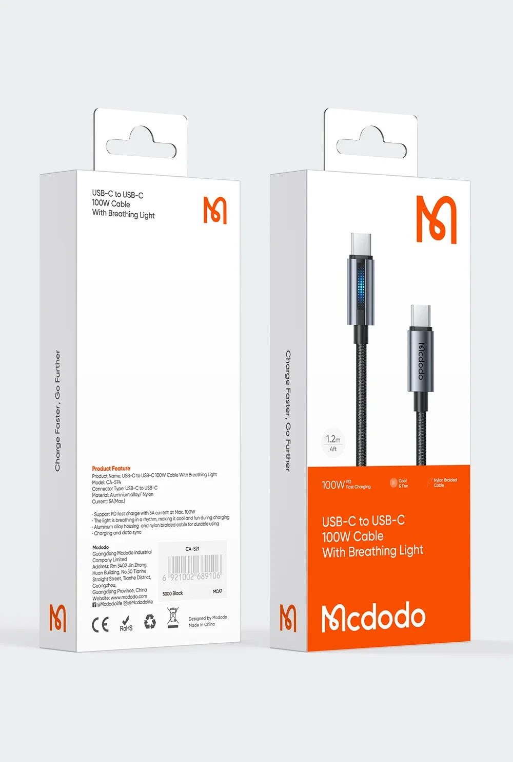 McDodo CA-5740 Type-C to Type C 100W Cable