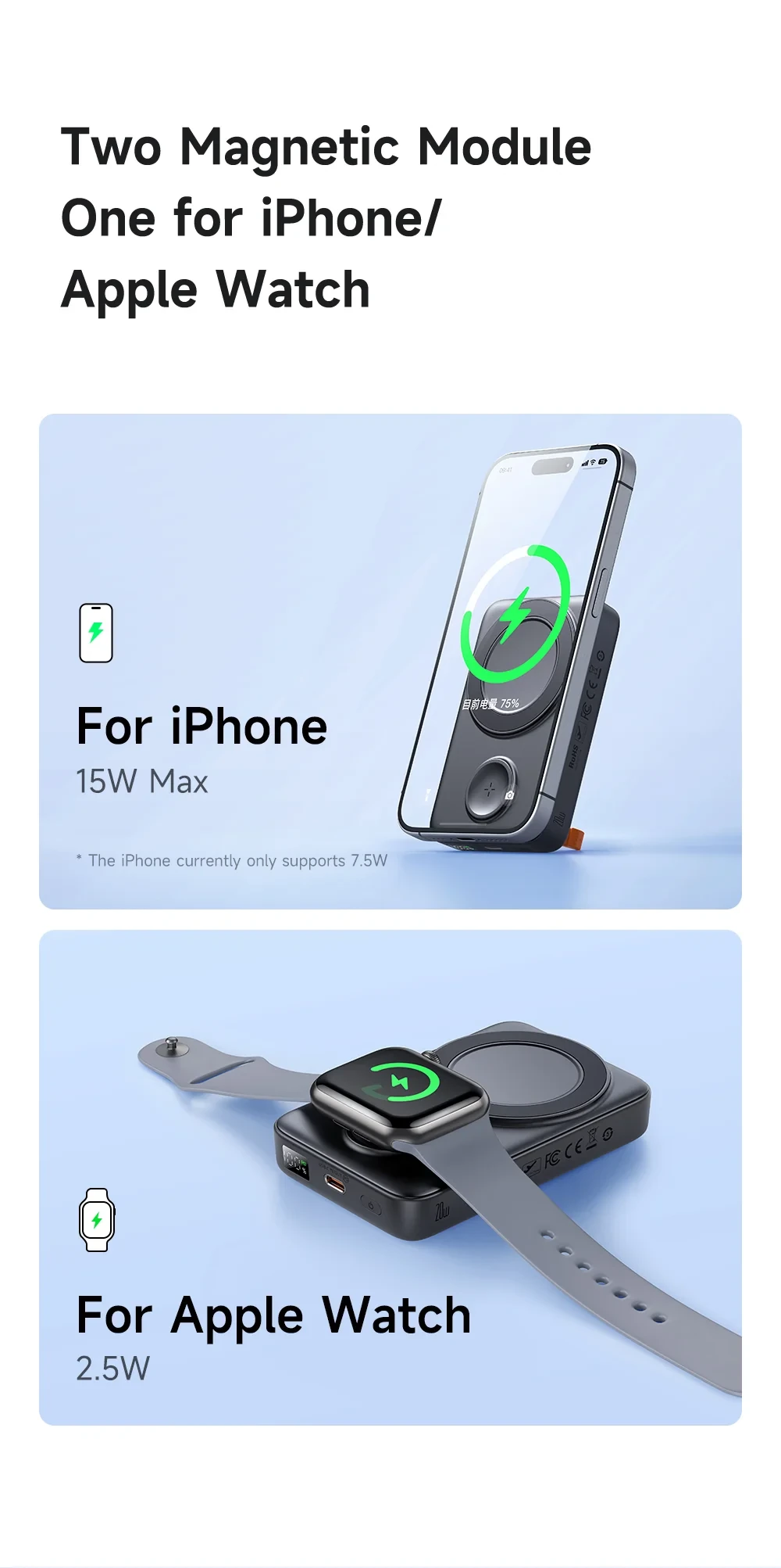 Mcdodo 2 in 1 Magnetic Wireless Power Bank MC-1461