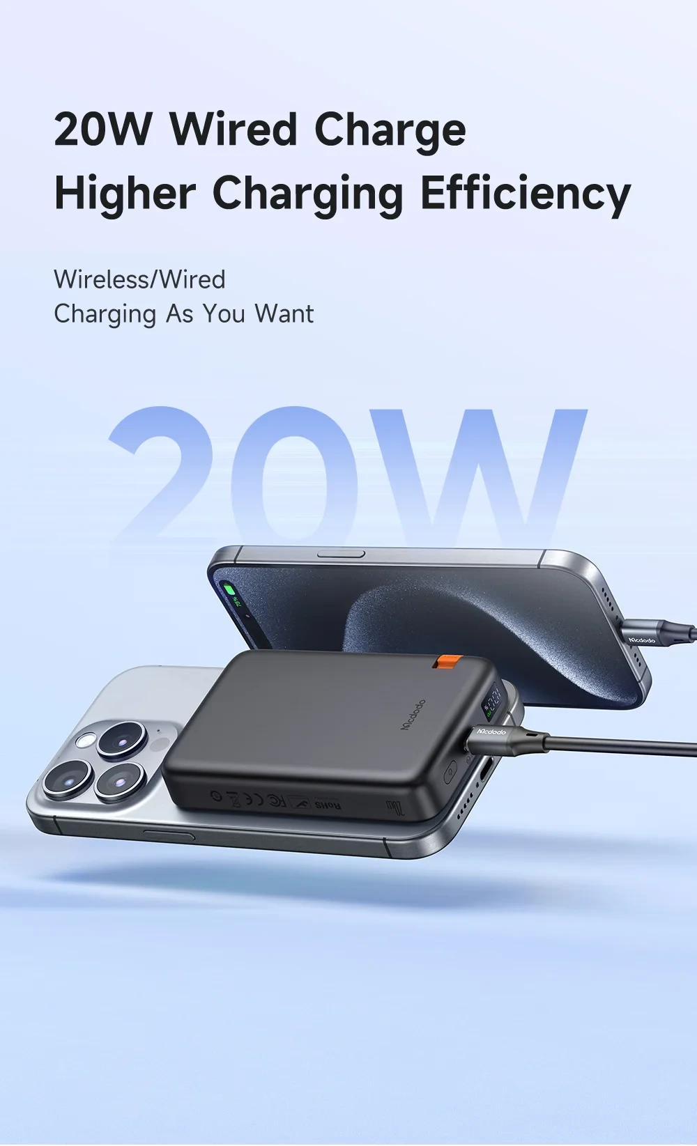 Mcdodo 2 in 1 Magnetic Wireless Power Bank MC-1461