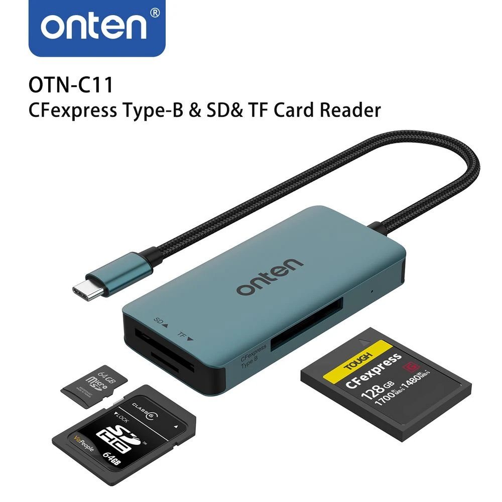 Onten C11 3 in 1 Type-C to CF & SD & TF Card Reader