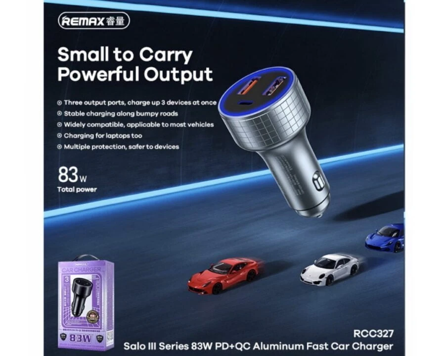 Remax Salo III 83W PD+QC Fast Car Charger RCC327
