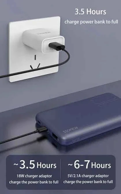 Romoss WSL10 Wireless Power Bank 10000mAh Two Way Quick Charge 18W