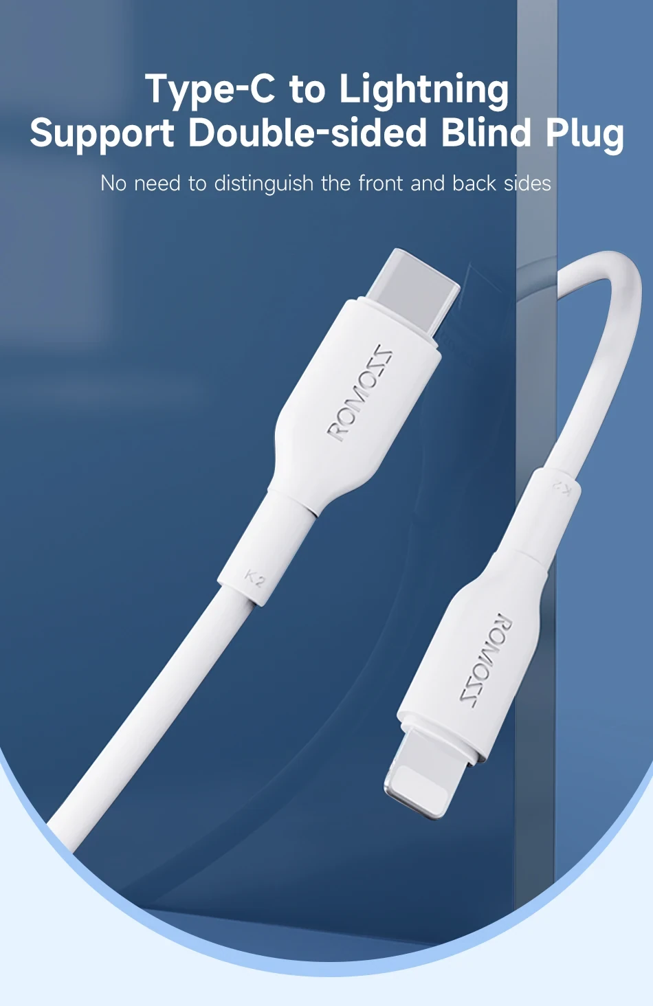 Romoss CB1713 PD Data Cable 20W Fast Charging Cable 2-meter