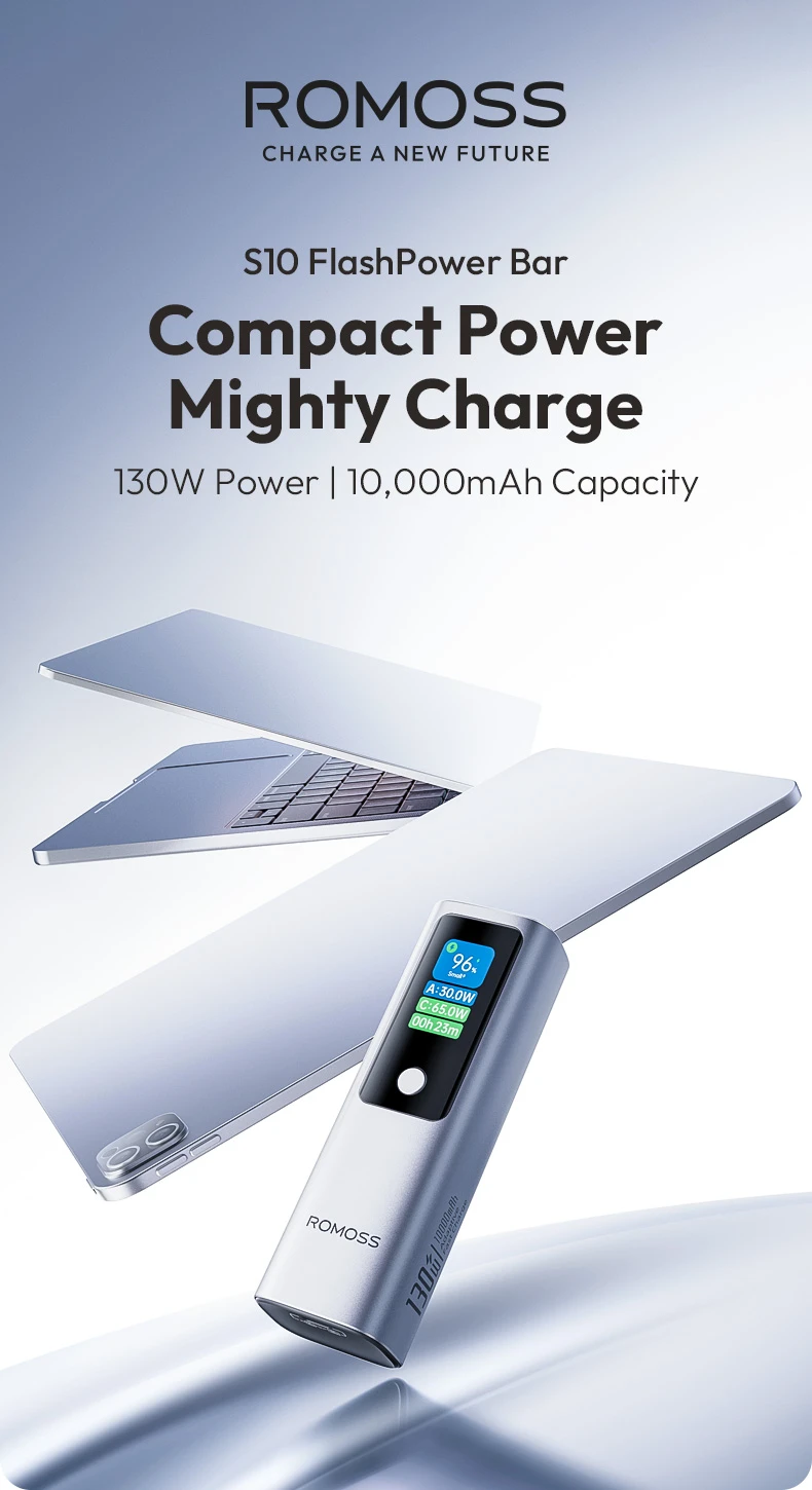 Romoss Powerful 130W 10000mAh Power Bank PPU10