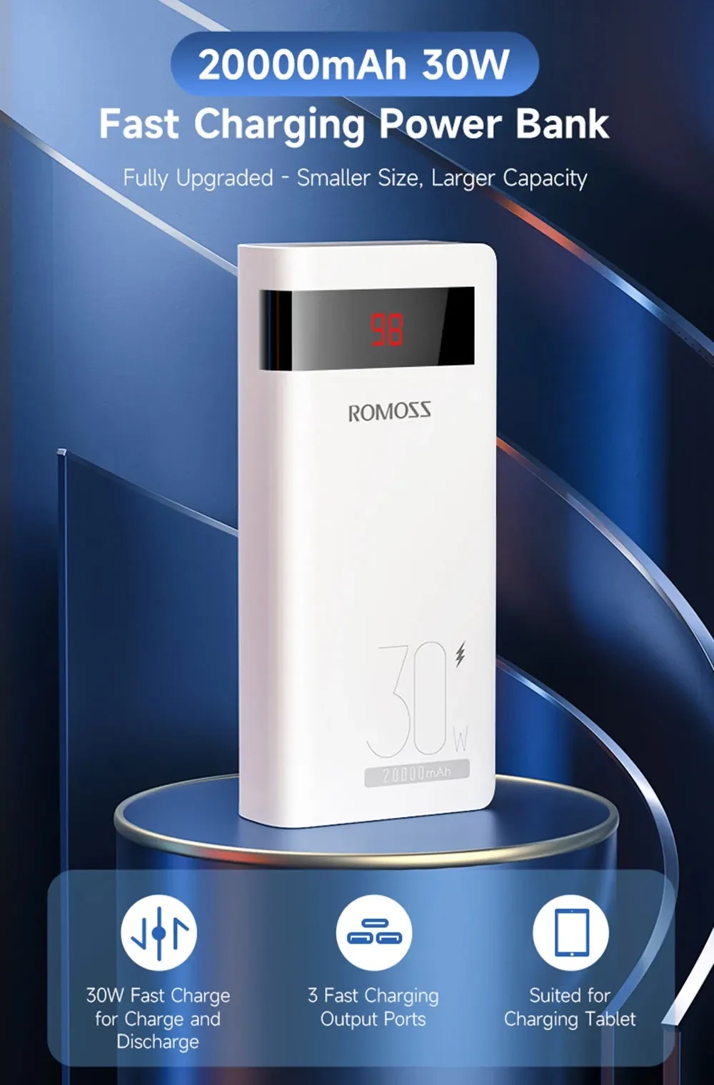 Romoss Sense 6S PRO Power Bank 20000mAh 30W