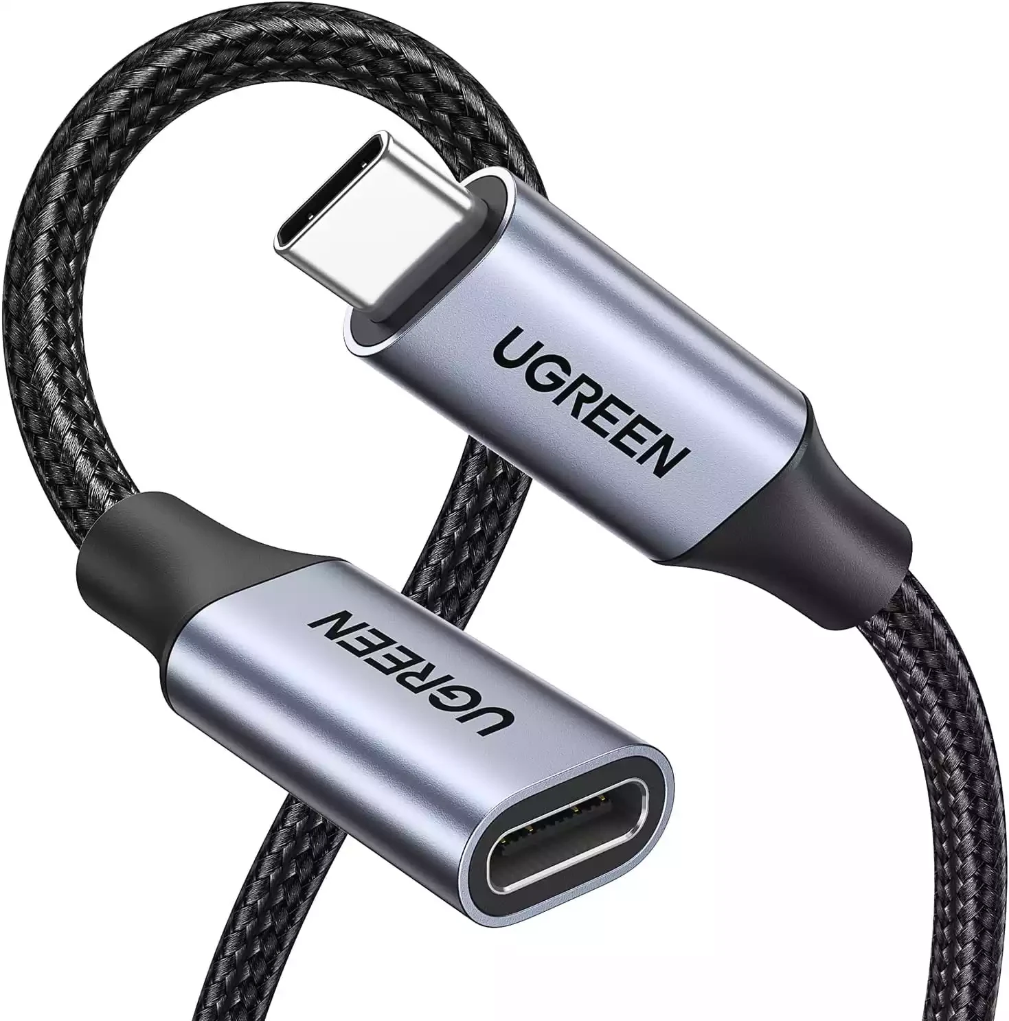 Ugreen USB-C Male to USB-C Female Gen2 Braided Extension Cable 1m 30205