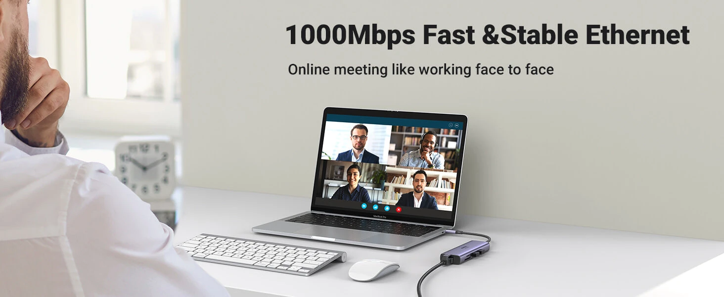 Ugreen 15852 Revodok 206 6-in-1 USB-C Hub (Dual HDMI, 8K@30Hz Single)