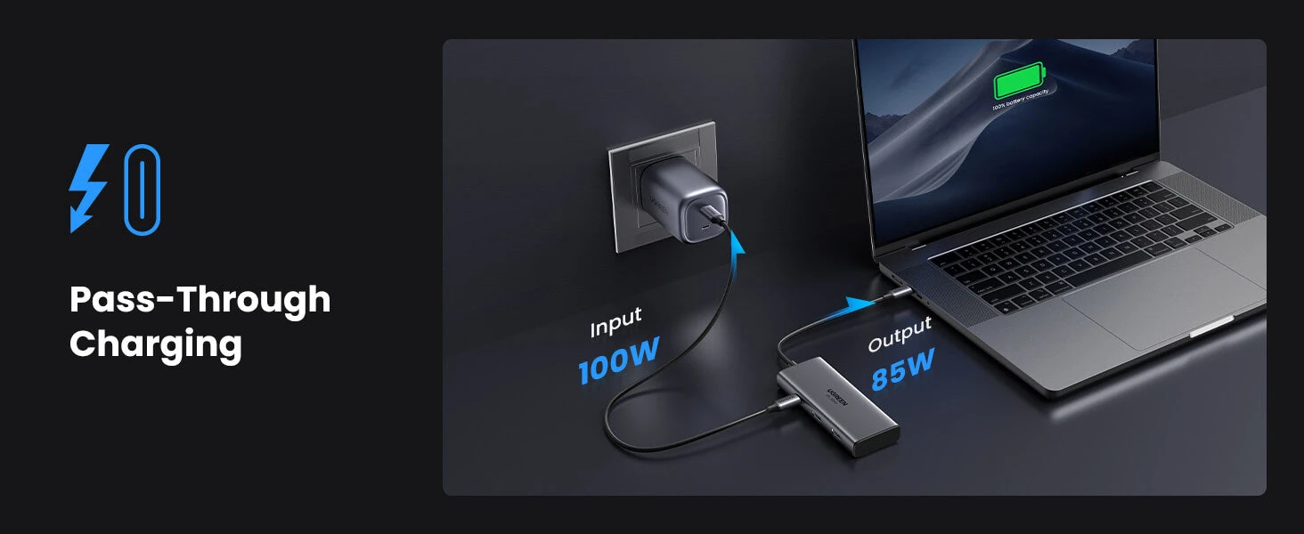 Ugreen 15852 Revodok 206 6-in-1 USB-C Hub (Dual HDMI, 8K@30Hz Single)