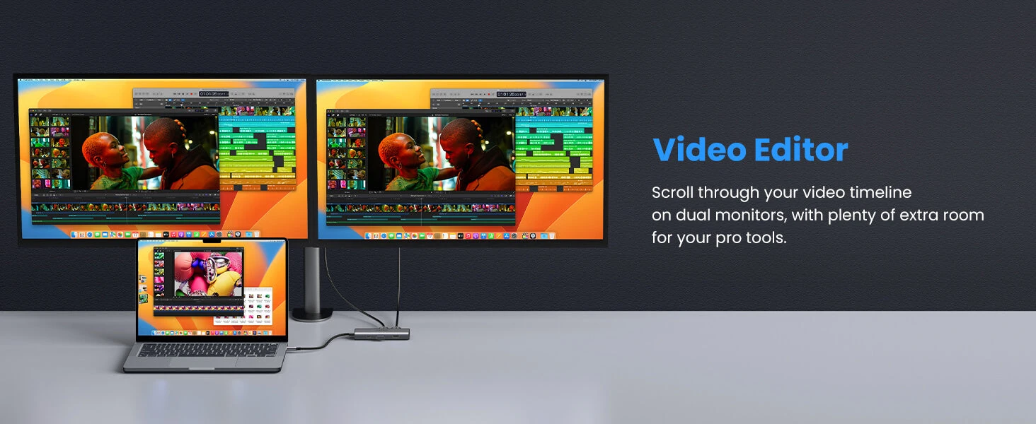 Ugreen 15852 Revodok 206 6-in-1 USB-C Hub (Dual HDMI, 8K@30Hz Single)