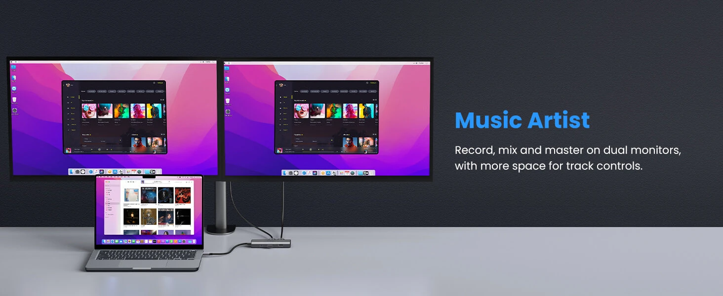 Ugreen 15852 Revodok 206 6-in-1 USB-C Hub (Dual HDMI, 8K@30Hz Single)