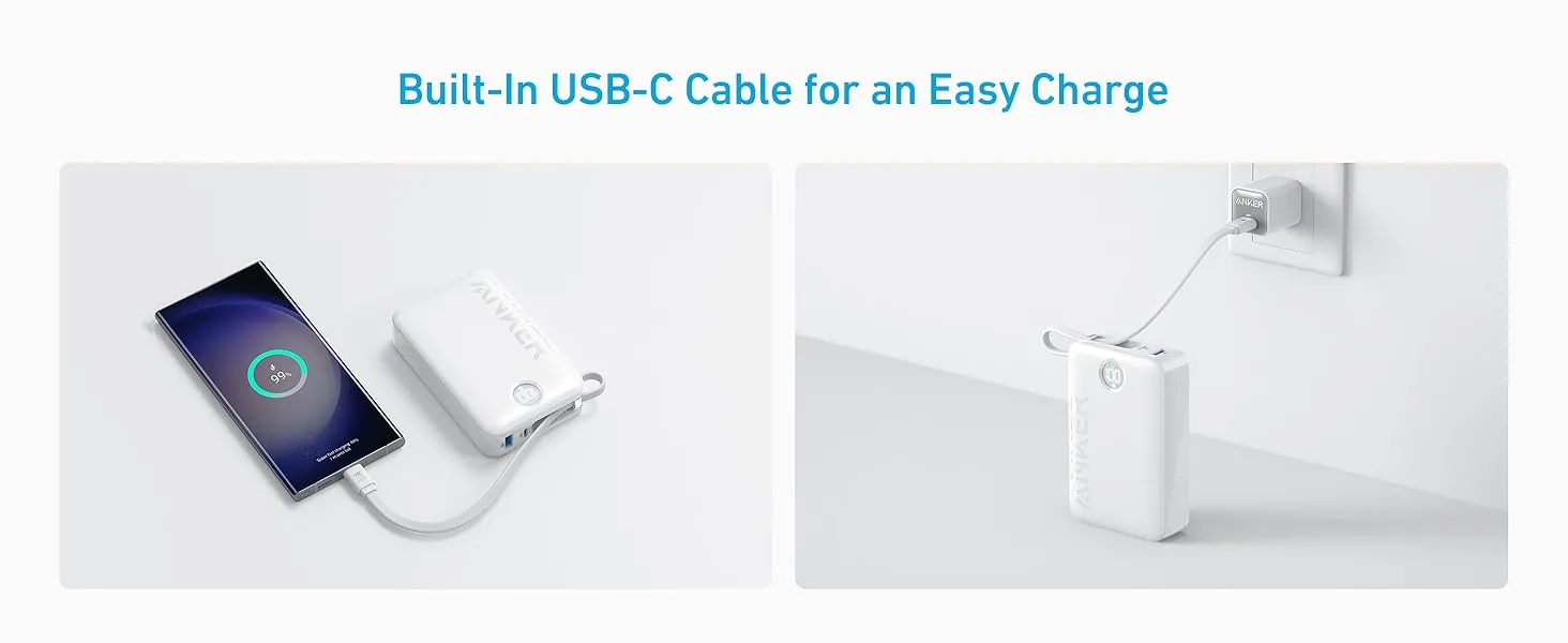 Anker 22.5W 20000mAh Power bank Built In USB C Cable | A1647 for Sale in Pakistan