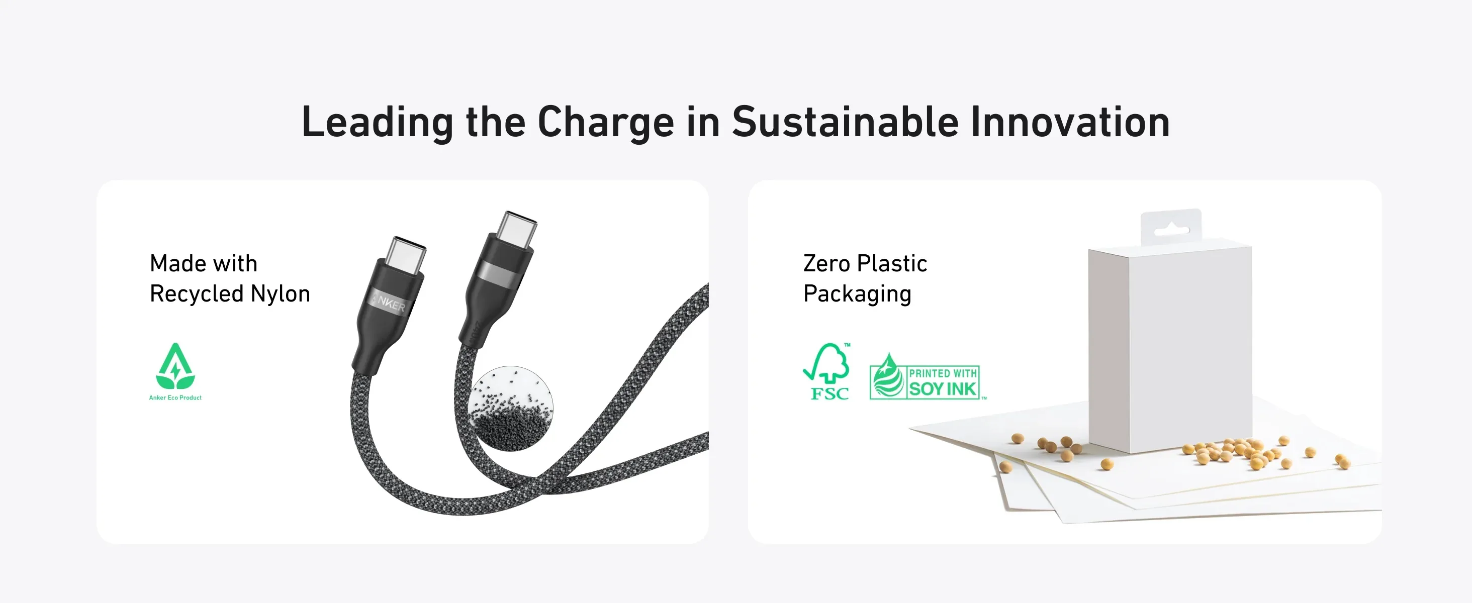 Anker USB C to USB C 240W Upcycled-Braided Fast Charging Cable for Sale in Pakistan