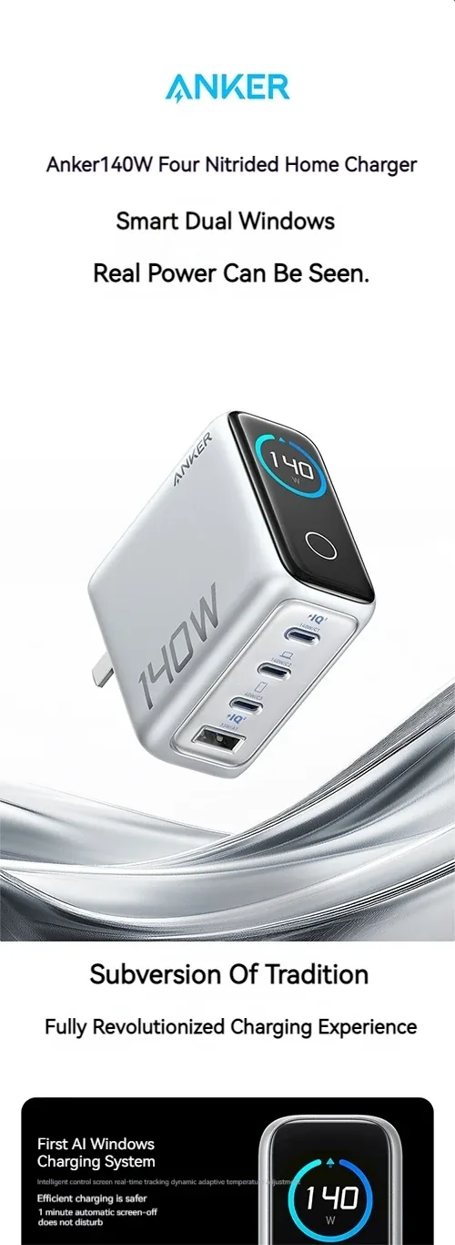 Anker ZOLO 140W GaN 4 Port Charger B2697 for Sale in Pakistan