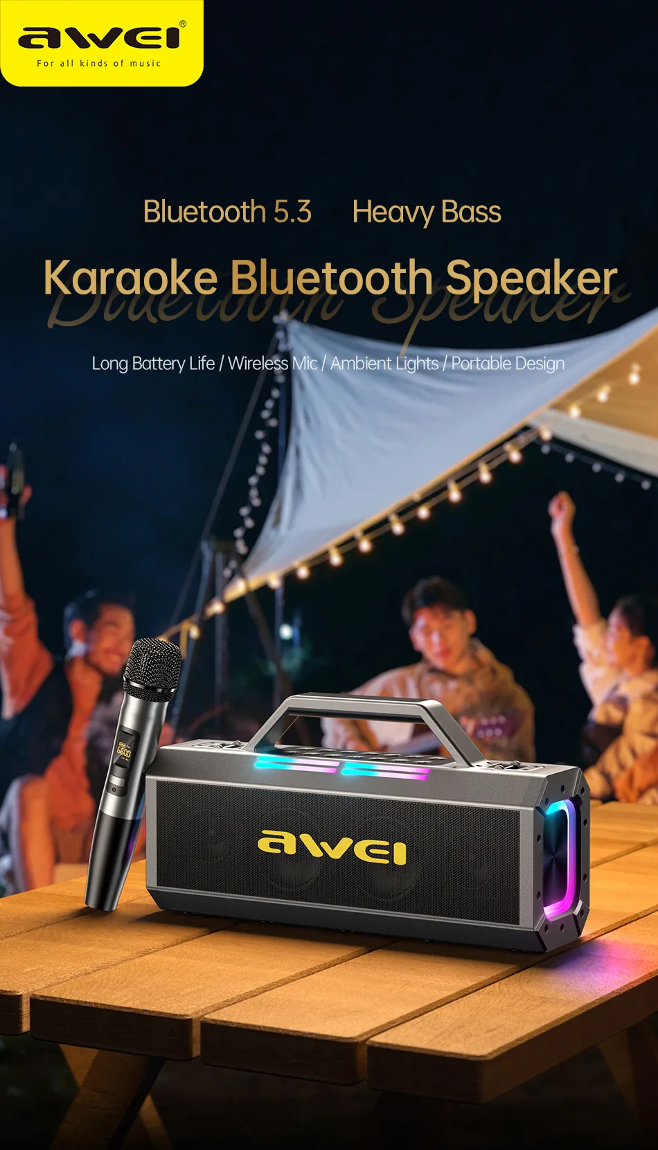 AWEI KT8 Bluetooth Portable Speaker for Sale in Pakistan