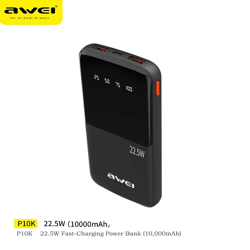 Awei P10K 3-in-1 Portable Power Bank 10000mAh for Sale in Pakistan