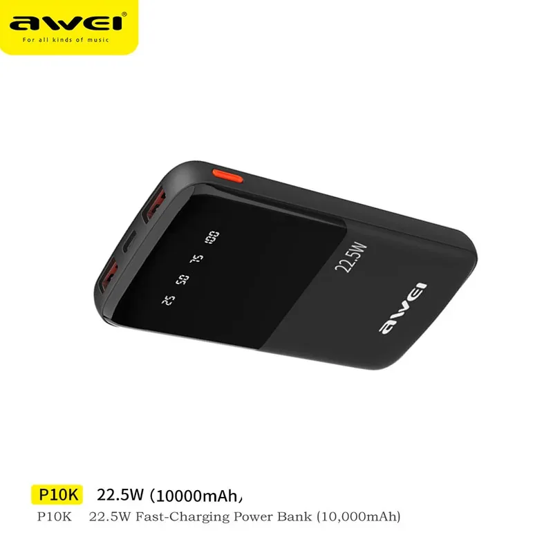 Awei P10K 3-in-1 Portable Power Bank 10000mAh for Sale in Pakistan
