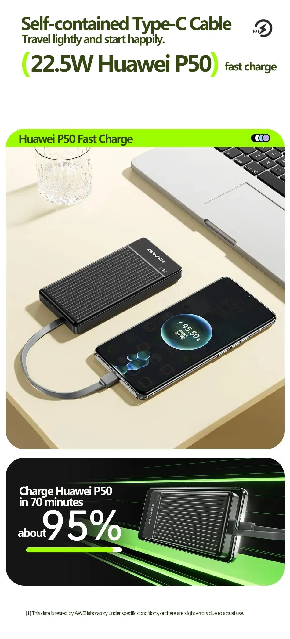 Awei P88K Portable Power Bank 10000mAh for Sale in Pakistan
