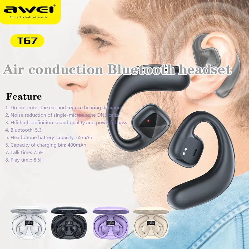 Awei T67 Air Conduction Wireless Earphone for Sale in Pakistan