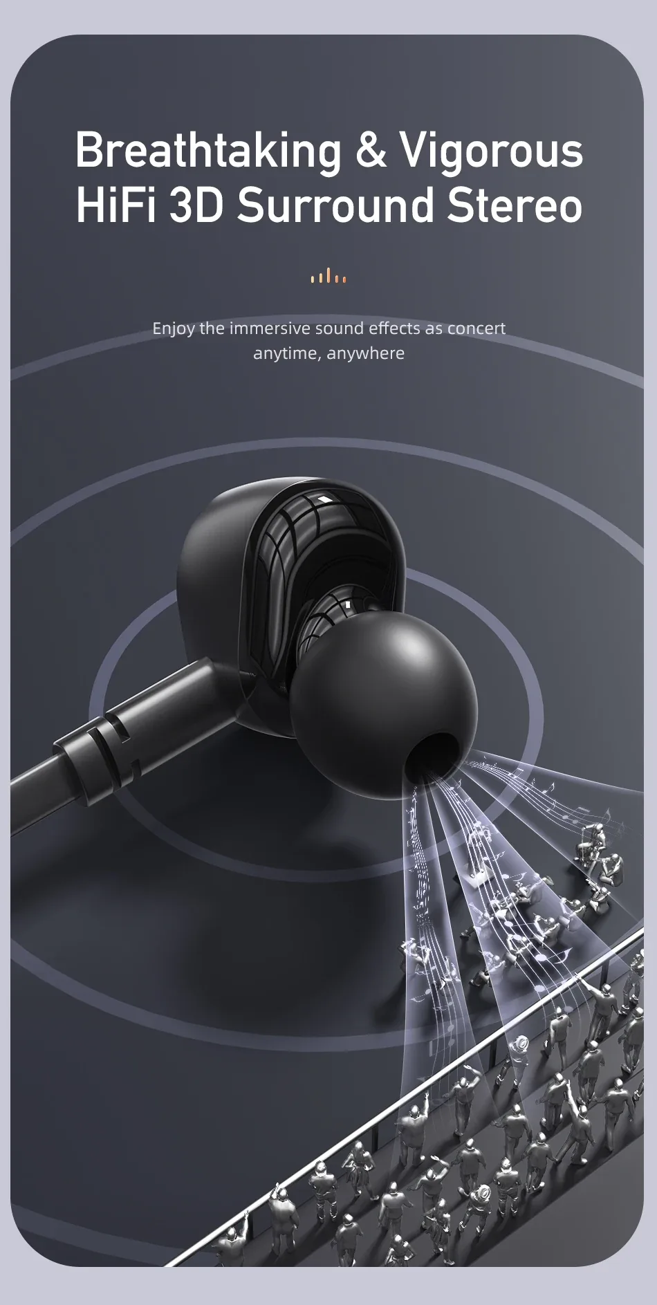 Awei TC-7 Wired Earphone In-ear Type-C Handsfree for Sale in Pakistan