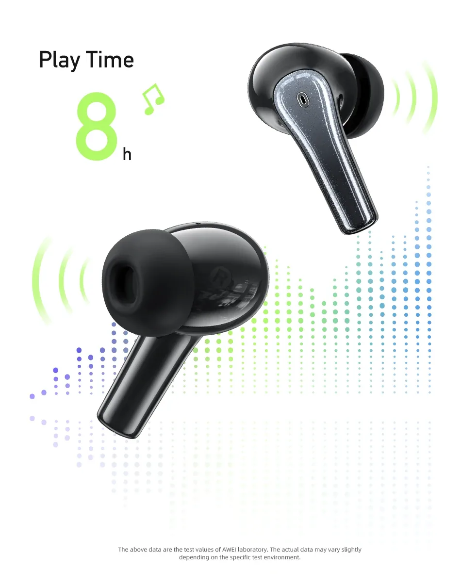 Awei TWS T62 ENC Earphones Bluetooth V5.3 for Sale in Pakistan