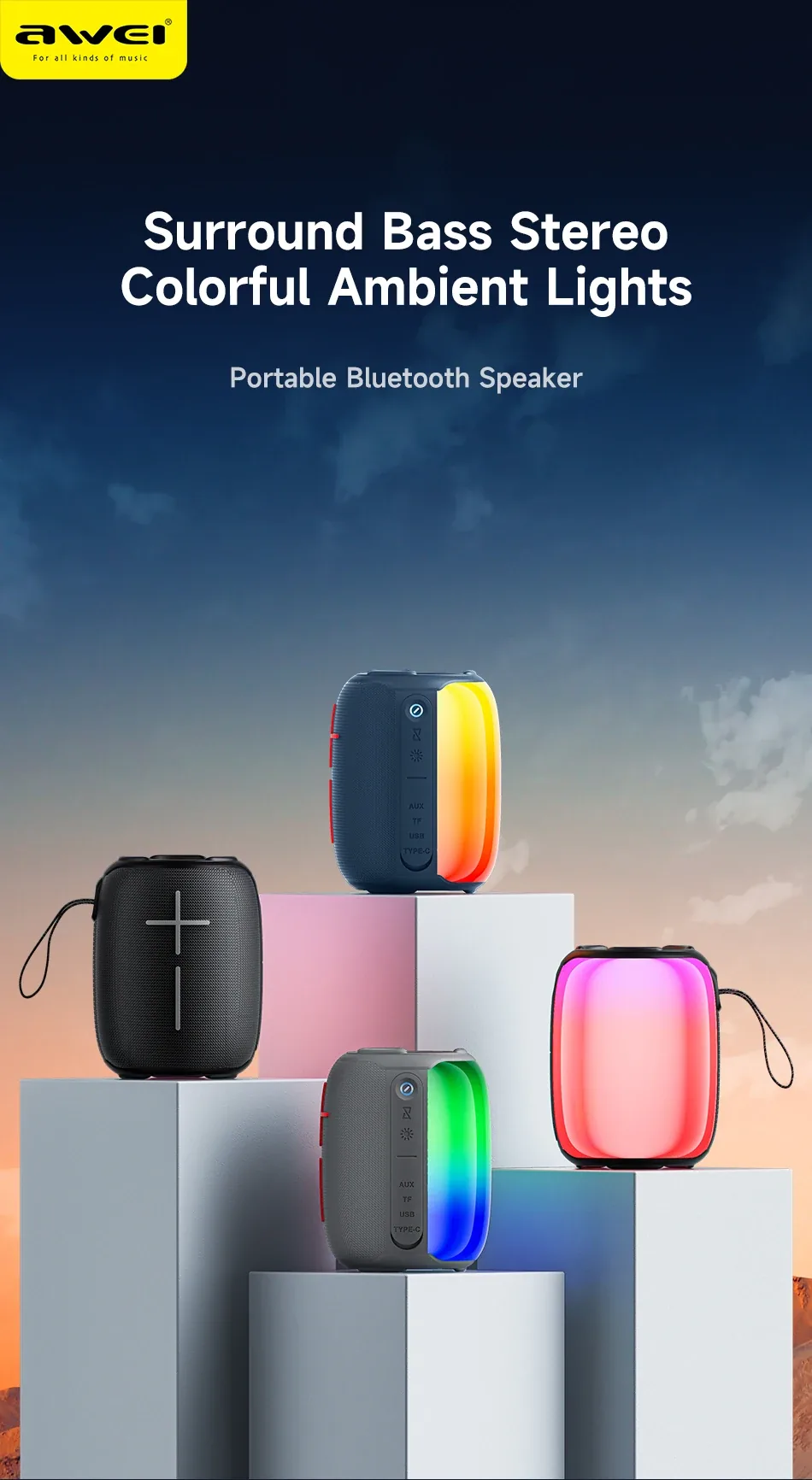 Awei Y525 Bluetooth Portable Speaker V5.3 for Sale in Pakistan