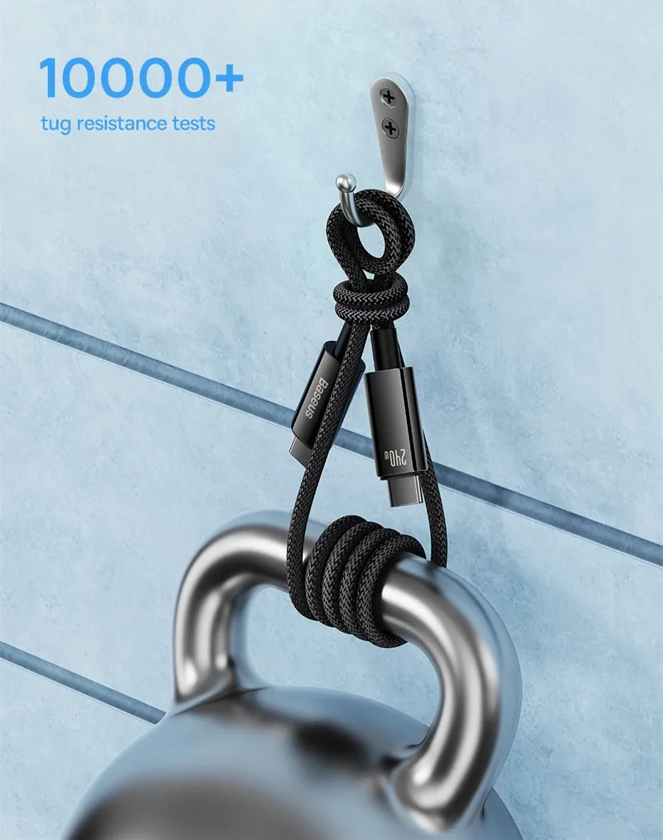 Baseus 240W Tungsten Gold Fast Charge Data Cable Type-C to Type-C for Sale in Pakistan