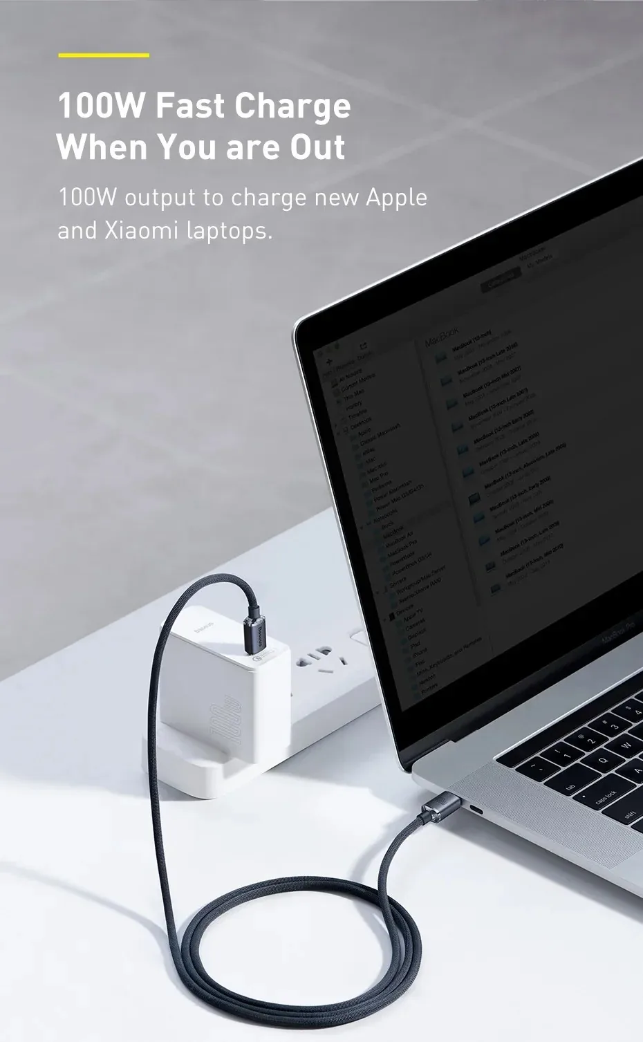 Baseus Crystal Shine Series Fast Charging Cable USB-C to USB-C 100W for Sale in Pakistan