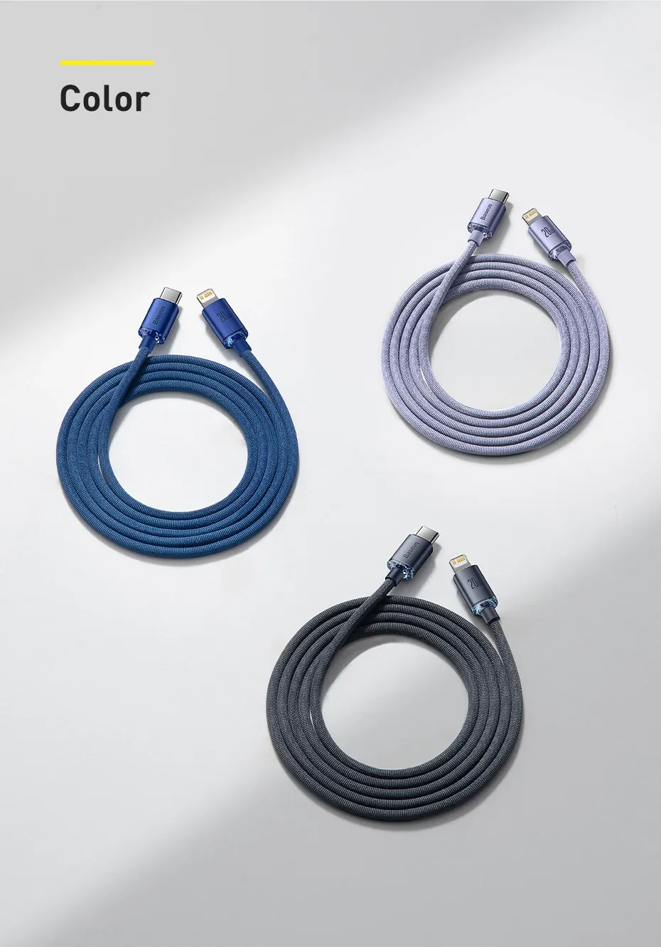 Baseus Crystal Shine Series USB-C To Lightning 20W Fast Charging Data Cable for Sale in Pakistan