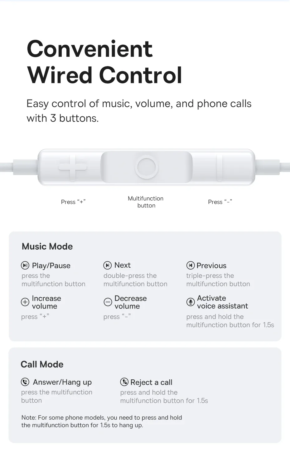 Baseus CZ20 Wired Earphone USB-C Black for Sale in Pakistan