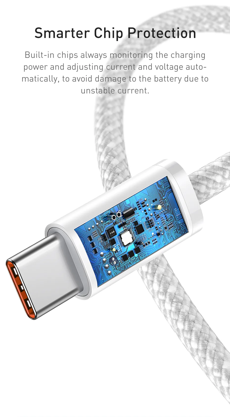 Baseus Dynamic Series Fast Charging Cable USB-C to USB-C 100W for Sale in Pakistan