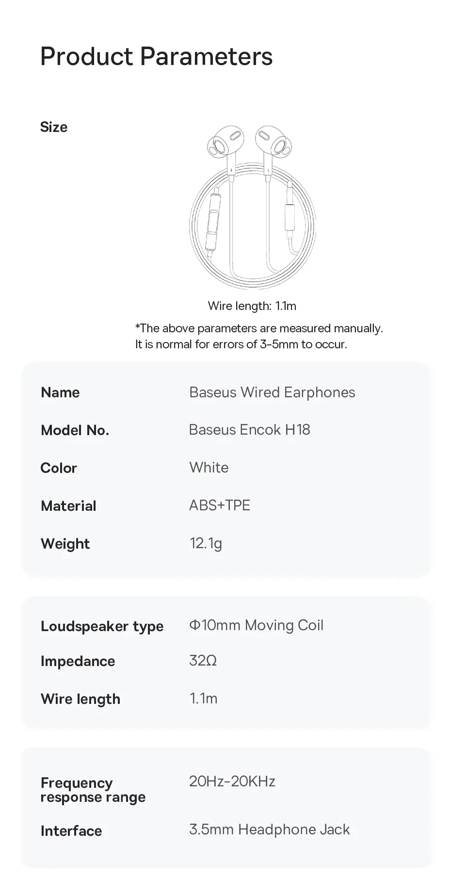 Baseus Enock H18 Wired Earphones for Sale in Pakistan