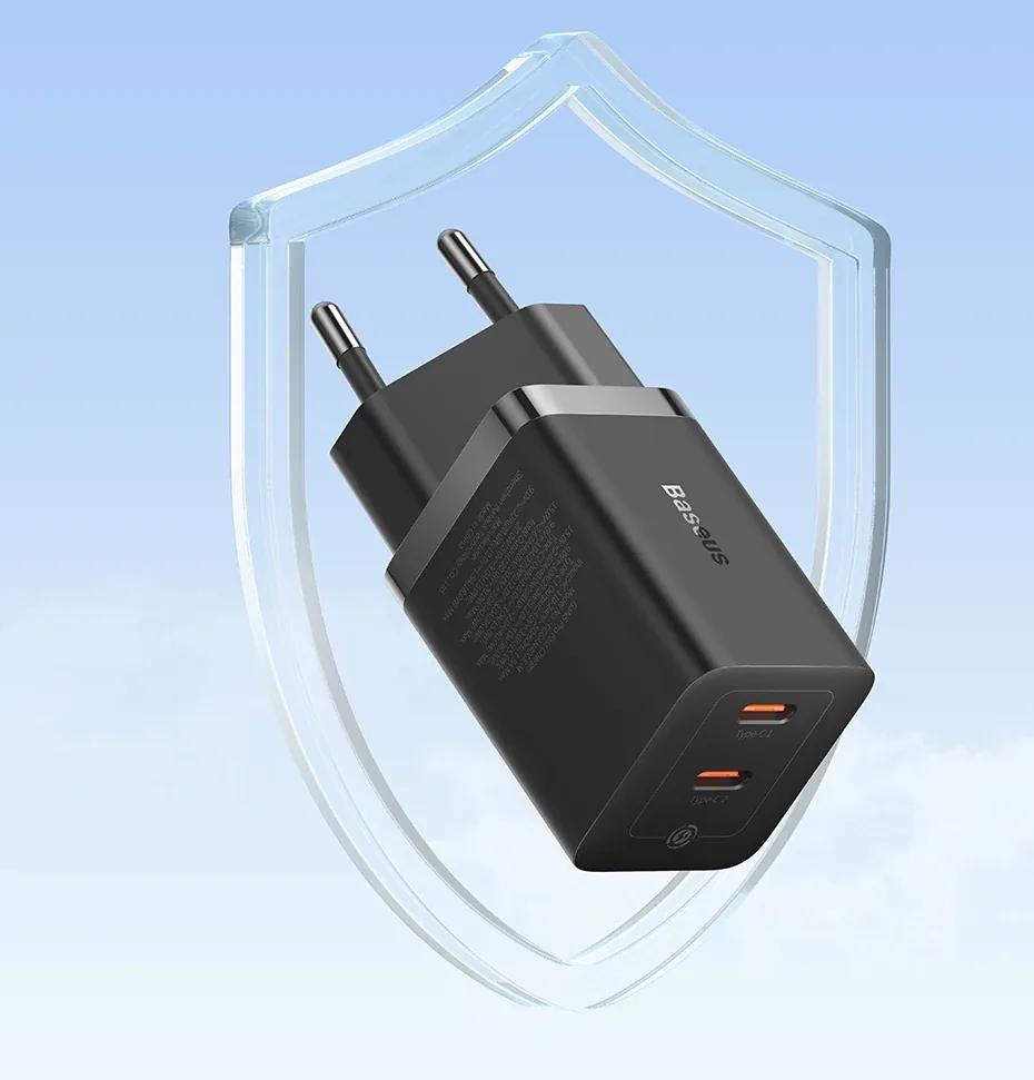 Baseus GaN5 Pro Fast Charger C+C 40W EU Black for Sale in Pakistan