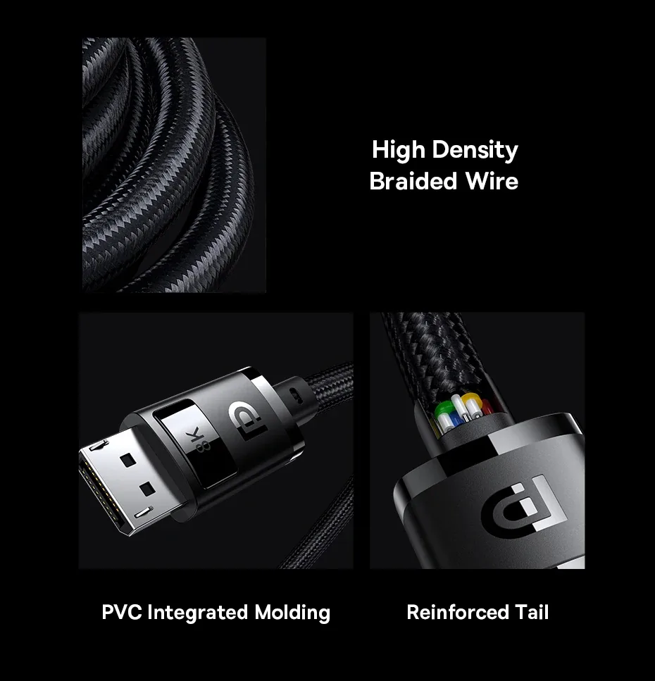 Baseus High Definition Series 8K DP to DP Adapter Cable for Sale in Pakistan