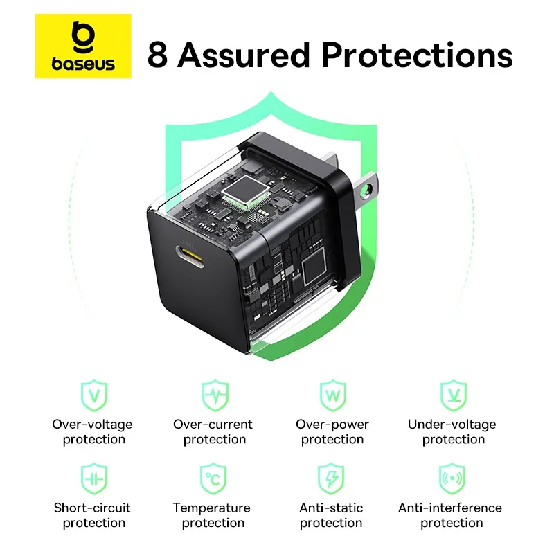 Baseus Palm Series Fast Charger 20W PD 1C CN with Cable for Sale in Pakistan