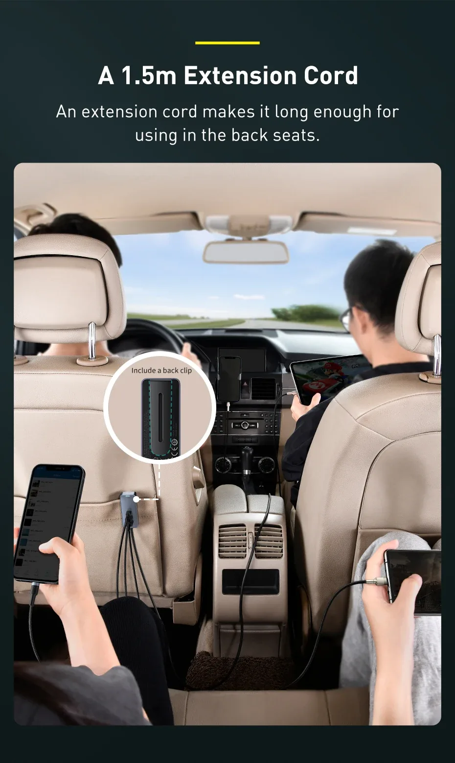 Baseus Share Together 120W PPS Quick Car Charger 2C+2U for Sale in Pakistan