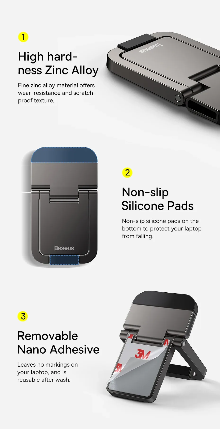 Baseus Slim Laptop Kickstand (2 PCS) Black for Sale in Pakistan