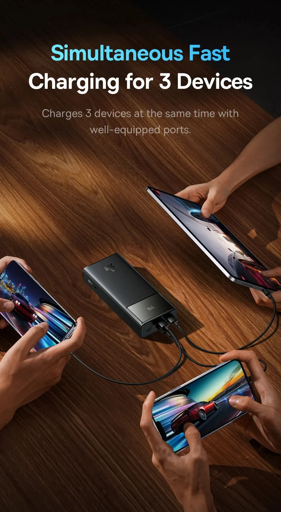 Baseus Star-Lord Digital Display Fast Charging Power Bank 20000mAh 30W Cluster Black for Sale in Pakistan
