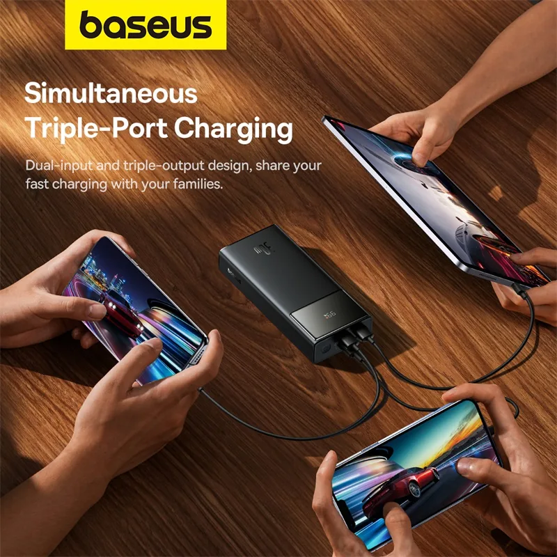 Baseus Star-Lord Digital Display Fast Charging Power Bank 30000mAh 30W Cluster Black for Sale in Pakistan