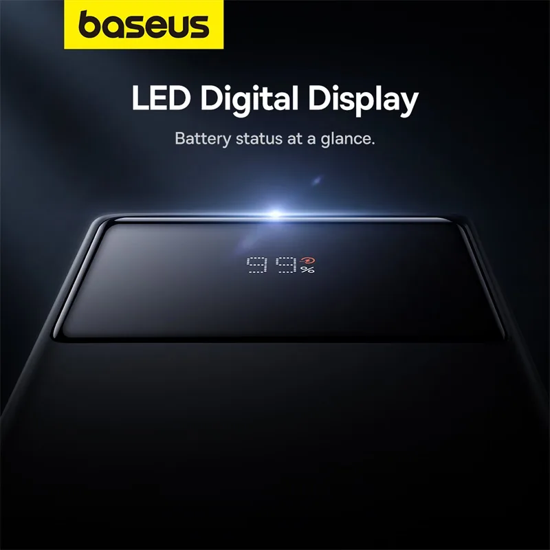 Baseus Star-Lord Digital Display Fast Charging Power Bank 30000mAh 30W Cluster Black for Sale in Pakistan