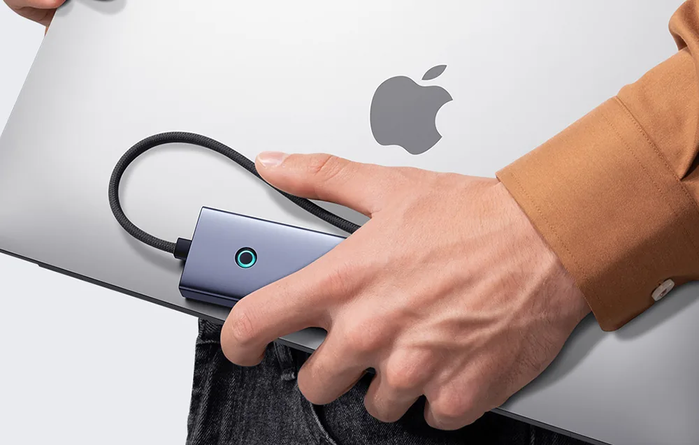 Baseus UltraJoy Series 5 in 1 USB-C to HDMI4K@30Hz+3xUSB 3.0+1xPD (grey) for Sale in Pakistan