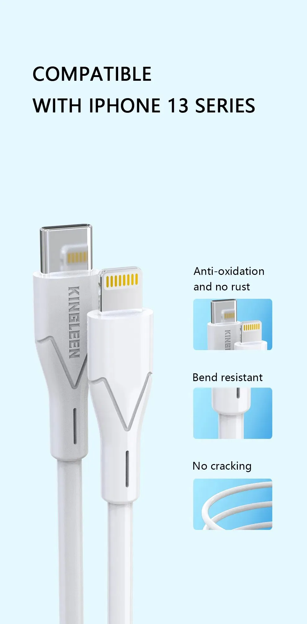 KINGLEEN TYPE C TO IPHONE PD 20W DATA CABLE K52P for Sale in Pakistan