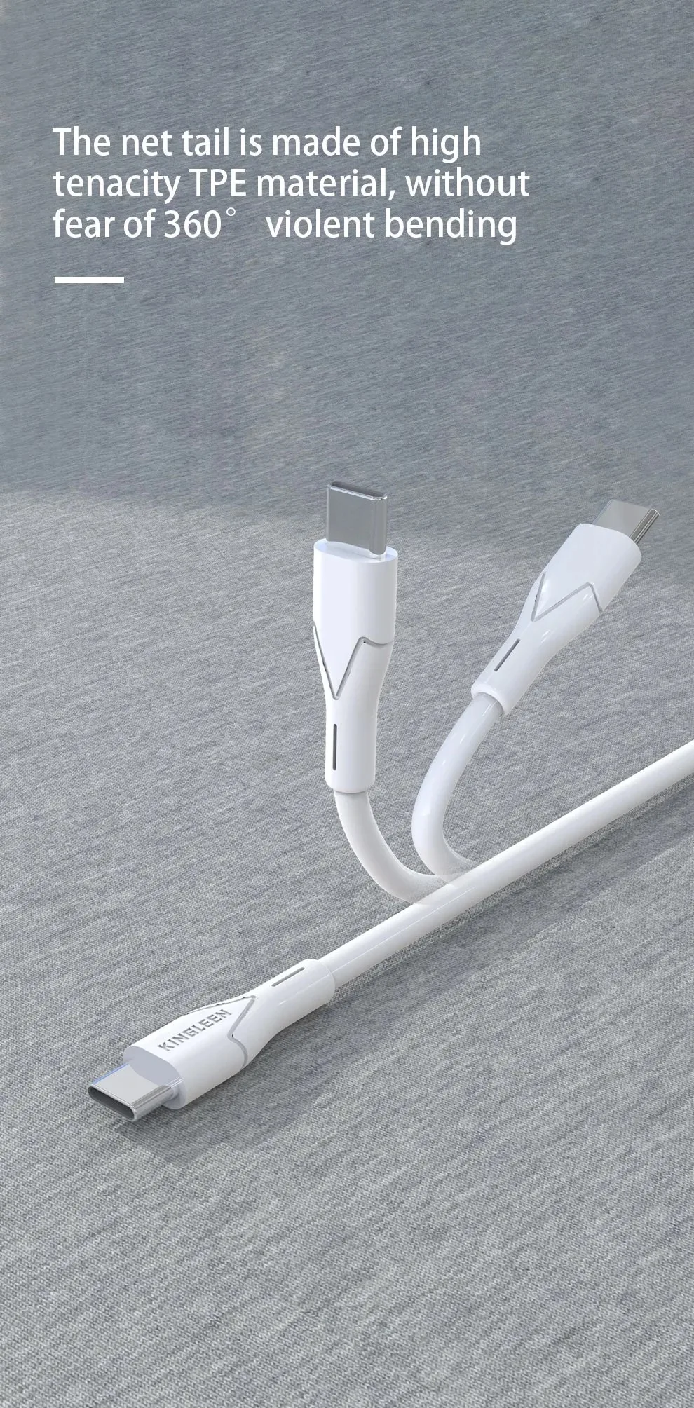 KINGLEEN TYPE C TO TYPE C 60W DATA CABLE 1Meter K26C for Sale in Pakistan
