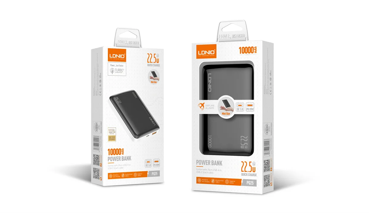 Ldnio PQ25 22.5W 10000mAH Fast Charging Power Bank for Sale in Pakistan