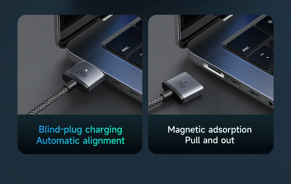 MCDODO 140W USB-C TO MAGSAFE 3 MAGNETIC CABLE for Sale in Pakistan